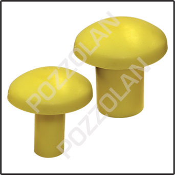 Yellow Mushroom rebar Safety Cap